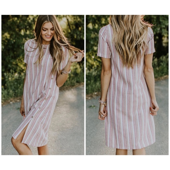 Roolee Dresses & Skirts - Roolee Mesa Stripe Dress Short Sleeve Size…